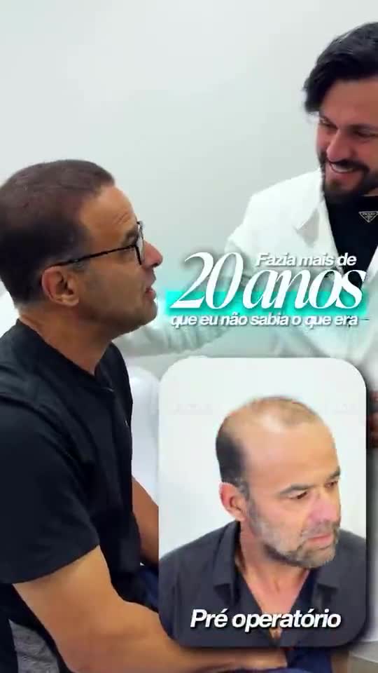 Paciente do Instituto em depoimento, com foto do pré-operatório
